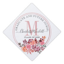 Grad Monogram Future Nurush Blush Pink Floral