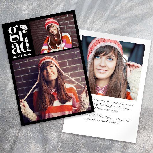 GRAD Multi Foto Collage Abschluss Ankündigung