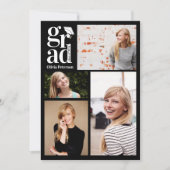 GRAD Multi Foto Collage Abschluss Ankündigung (Vorderseite)