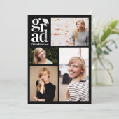 GRAD Multi Foto Collage Abschluss Ankündigung (Stehend Vorderseite)