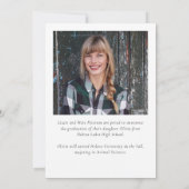 GRAD Multi Foto Collage Abschluss Ankündigung (Rückseite)