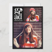 GRAD Multi Foto Collage Abschluss Ankündigung (Vorderseite)