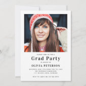 GRAD Multi Foto Collage Graduation Party Einladung (Rückseite)