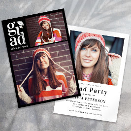 GRAD Multi Foto Collage Graduation Party Einladung