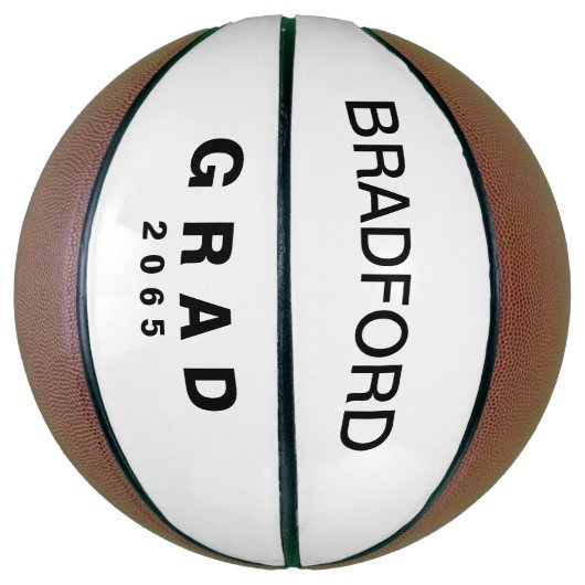 Grad Name Datum Abschluss Geschenk Basketball (Vertikal)