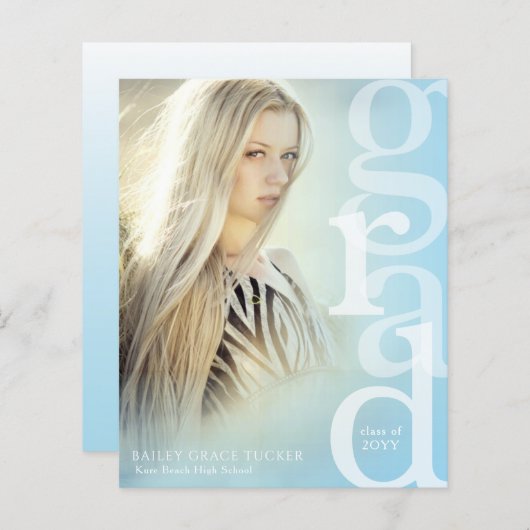 GRAD Overlay Budget Blue Abschluss Ankündigung (Vorne/Hinten)