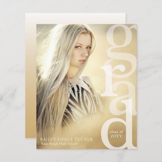 GRAD Overlay Budget Gold Abschluss Ankündigung (Vorne/Hinten)