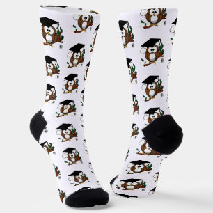 Grad Owl Diploma Abschluss Socken