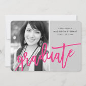 GRAD-PARTY 2021 - moderner, bedruckter Overlay in Dankeskarte (Vorderseite)