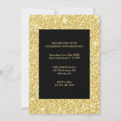 Grad Party 2023 Goldener Schulabschluss Einladung (Rückseite)