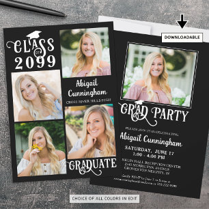 Grad Party 5 Fotos Extravagante Klasse Jahr Skript Einladung