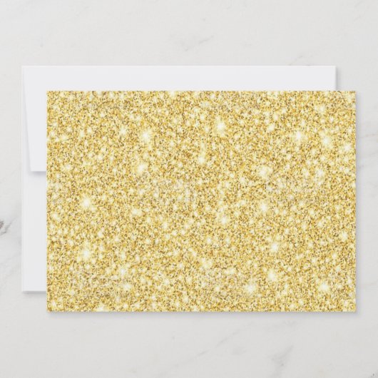 Grad Party Class of 2023 Gold Glitzer Abschluss Einladung (Rückseite)