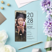 Grad Party Custom Photo Acryleinladungen (In Situ (Hochzeit))