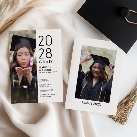 Grad Party Custom Photo Dankeskarte