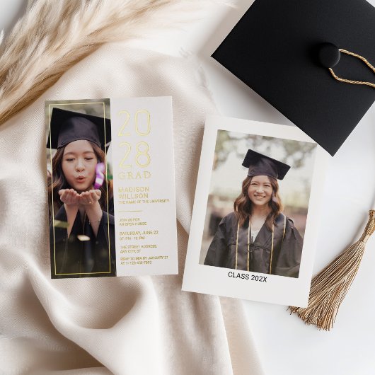 Grad Party Custom Photo Folien Feiertagskarte