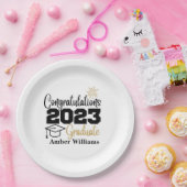 Grad Party Decor Class of 2023 Personalize Pappteller (Party)