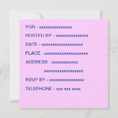 Grad Party - Einladung (Rückseite)