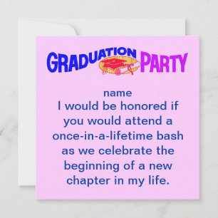 Grad Party - Einladung