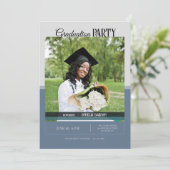 Grad Party Foto Einladung (Stehend Vorderseite)