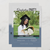 Grad Party Foto Einladung (Vorne/Hinten)