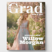 Grad Party Foto Magazine Cover Einladung Fotoplatte (Vorderseite)