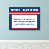 Grad-Party-Gast-Signaturspeicherkarte Leinwanddruck (Insitu (Holzboden))