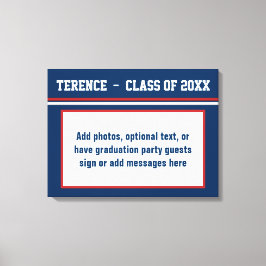 Grad-Party-Gast-Signaturspeicherkarte Leinwanddruck