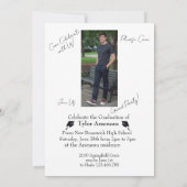  Grad Party Invitation Photo Personalize Karte (Rückseite)