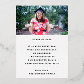 GRAD-PARTY | Klasse des 2023 Gold Pressed Modern F Folieneinladung (Rückseite)