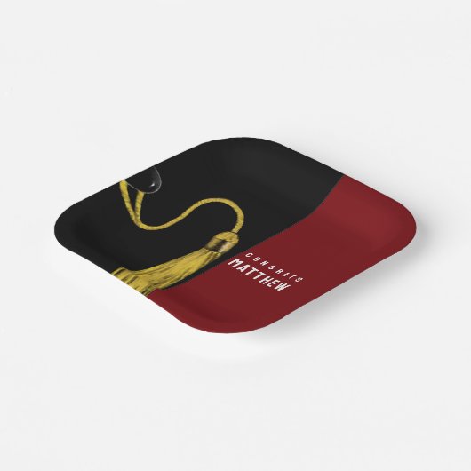 Grad Party Maroon Paper Teller (Gewinkelt)