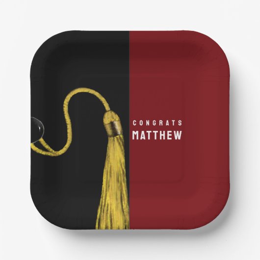 Grad Party Maroon Paper Teller (Vorderseite)