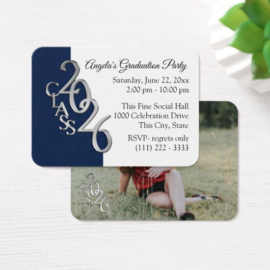 Grad Party Mini Pocket Photo Insert Card 2026 (Schreibtisch)