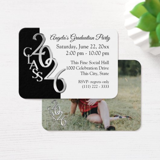 Grad Party Mini Pocket Photo Insert Card 2026 (Schreibtisch)