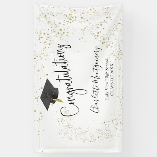 Grad Party Moderner Splash Glitzer Banner (Vertikal)