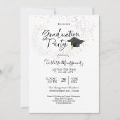 Grad Party Moderner Splash Glitzer Einladung (Vorderseite)