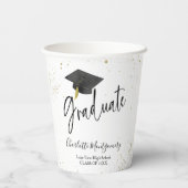 Grad Party Moderner Splash Glitzer Pappbecher (Rückseite)