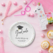 Grad Party Moderner Splash Glitzer Pappteller (Party)