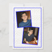 GRAD PARTY - Navy Blue Colors - 2 Foto Einladung (Rückseite)