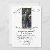  Grad Party  Photo Invitation Personalize Karte (Rückseite)