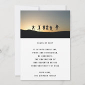 GRAD-PARTY | White Modern Script Uni Einladung (Rückseite)