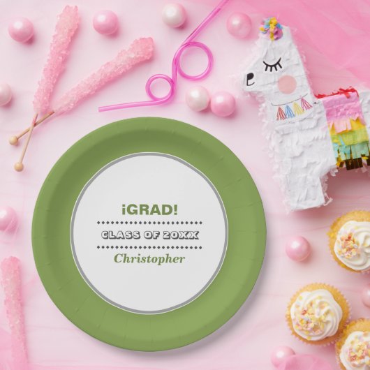 Grad. Personalisierte Graduierungspartei Pappteller (Party)
