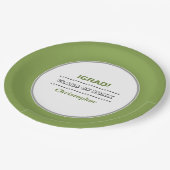 Grad. Personalisierte Graduierungspartei Pappteller (Schrägansicht)