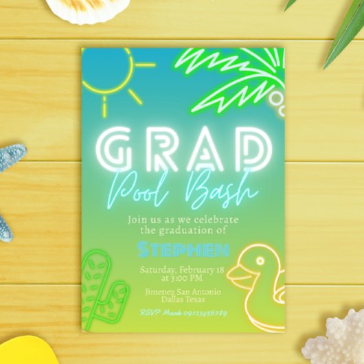 Grad Pool Bash - Pool Party  Einladung