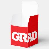 GRAD Red and White Graduation Party Geschenkschachtel (Geöffnet)
