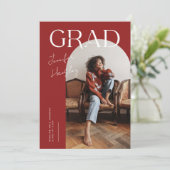 GRAD Red Arch Abschluss Ankündigung (Stehend Vorderseite)