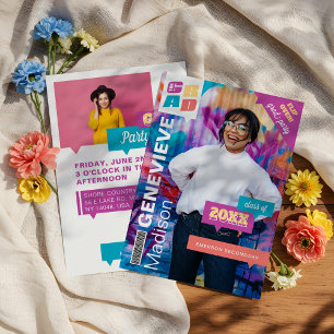 Grad Retro Angesagt Graduate Foto Magazine Cover P Einladung