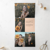 Grad Retro FotoCollage Dreifach Gefaltete Ankündigung (Innenseite)