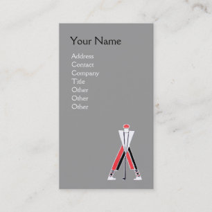 GRAD-ROT-GOLFER, GOLFINSTRUCTOR-MONOGRAMM VISITENKARTE