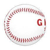 Grad Roter Name Datum Abschluss Geschenk Baseball (Vorderseite Links)