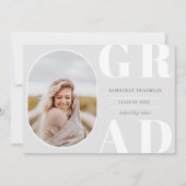 GRAD Rounded Foto Frame Abschluss Einladung (Vorderseite)
